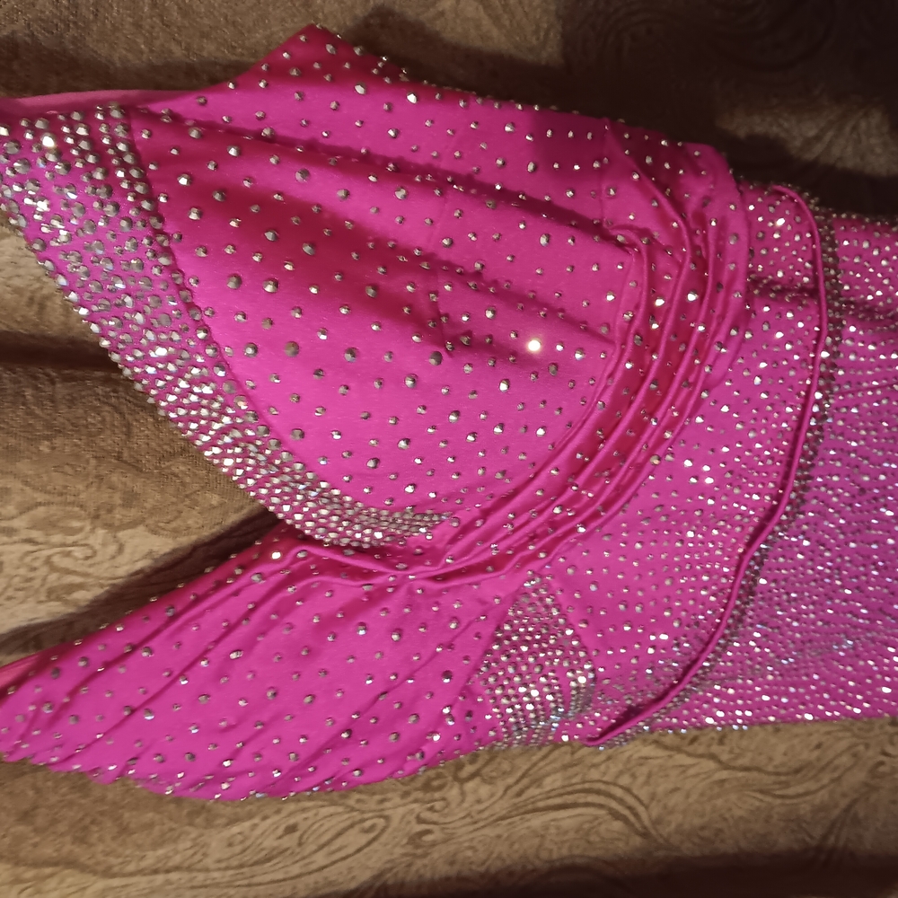 Pink Dress with Silver Accents